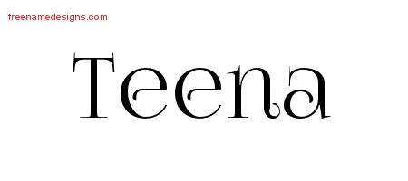 Vintage Name Tattoo Designs Teena Free Download