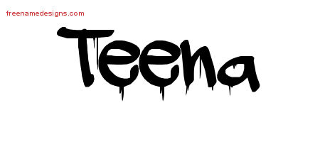 Graffiti Name Tattoo Designs Teena Free Lettering