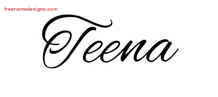 Cursive Name Tattoo Designs Teena Download Free