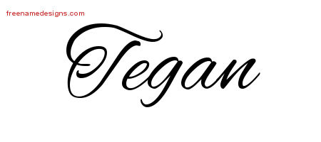 Cursive Name Tattoo Designs Tegan Download Free