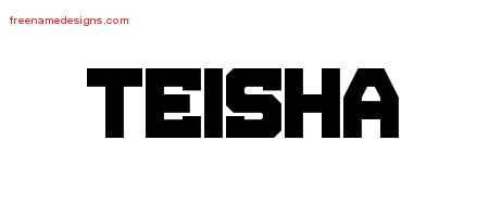 Titling Name Tattoo Designs Teisha Free Printout