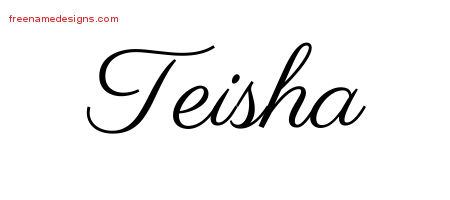 Classic Name Tattoo Designs Teisha Graphic Download