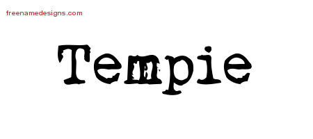Vintage Writer Name Tattoo Designs Tempie Free Lettering