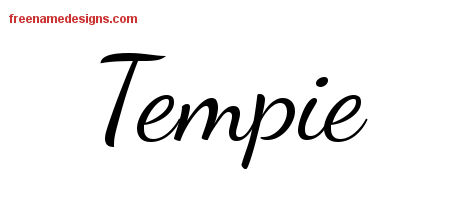 Lively Script Name Tattoo Designs Tempie Free Printout