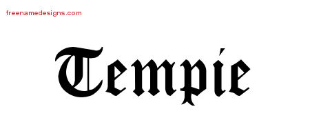 Blackletter Name Tattoo Designs Tempie Graphic Download