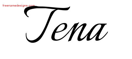 Calligraphic Name Tattoo Designs Tena Download Free