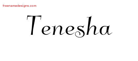 Elegant Name Tattoo Designs Tenesha Free Graphic