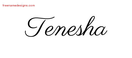 Classic Name Tattoo Designs Tenesha Graphic Download