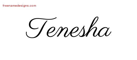 Classic Name Tattoo Designs Tenesha Graphic Download