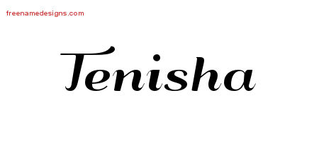 Art Deco Name Tattoo Designs Tenisha Printable