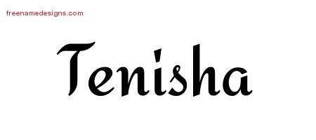 Calligraphic Stylish Name Tattoo Designs Tenisha Download Free
