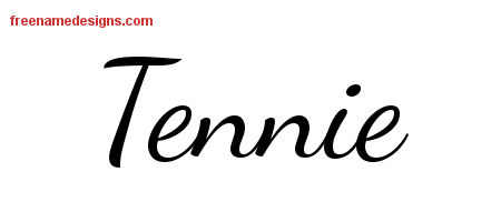 Lively Script Name Tattoo Designs Tennie Free Printout