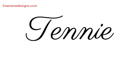 Classic Name Tattoo Designs Tennie Graphic Download