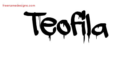 Graffiti Name Tattoo Designs Teofila Free Lettering