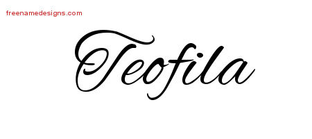 Cursive Name Tattoo Designs Teofila Download Free