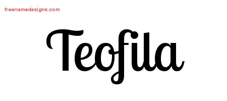 Handwritten Name Tattoo Designs Teofila Free Download