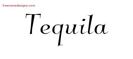 Elegant Name Tattoo Designs Tequila Free Graphic