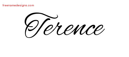 Cursive Name Tattoo Designs Terence Free Graphic