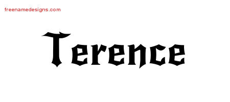 Gothic Name Tattoo Designs Terence Download Free
