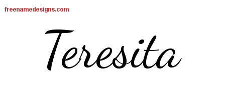 Lively Script Name Tattoo Designs Teresita Free Printout