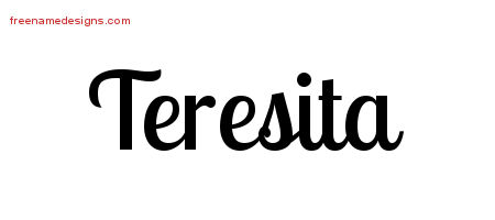 Handwritten Name Tattoo Designs Teresita Free Download
