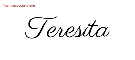 Classic Name Tattoo Designs Teresita Graphic Download