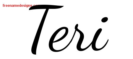 Lively Script Name Tattoo Designs Teri Free Printout