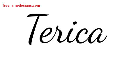 Lively Script Name Tattoo Designs Terica Free Printout