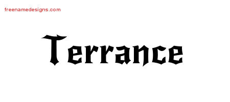 Gothic Name Tattoo Designs Terrance Download Free