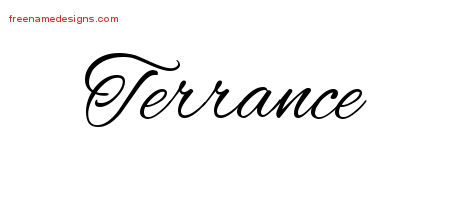 Cursive Name Tattoo Designs Terrance Free Graphic