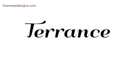 Art Deco Name Tattoo Designs Terrance Graphic Download