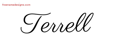 Classic Name Tattoo Designs Terrell Graphic Download