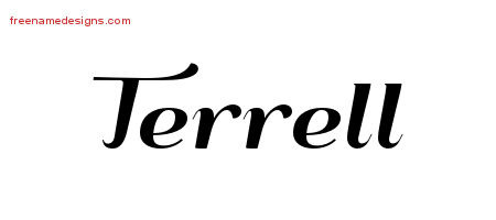 Art Deco Name Tattoo Designs Terrell Printable