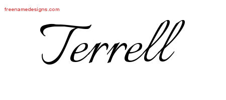 Calligraphic Name Tattoo Designs Terrell Free Graphic