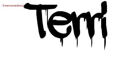 Graffiti Name Tattoo Designs Terri Free Lettering