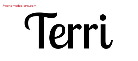 Handwritten Name Tattoo Designs Terri Free Download
