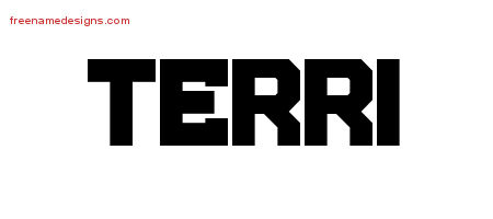 Titling Name Tattoo Designs Terri Free Printout