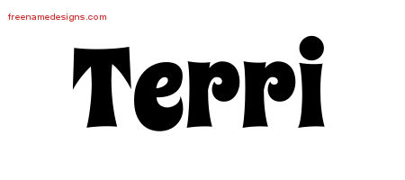 Groovy Name Tattoo Designs Terri Free Lettering