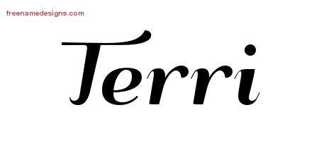 Art Deco Name Tattoo Designs Terri Printable