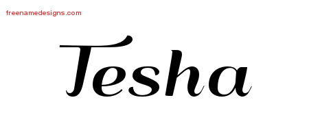 Art Deco Name Tattoo Designs Tesha Printable