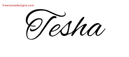 Cursive Name Tattoo Designs Tesha Download Free