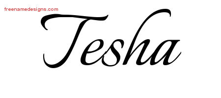 Calligraphic Name Tattoo Designs Tesha Download Free