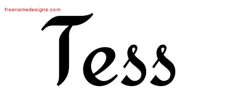 Calligraphic Stylish Name Tattoo Designs Tess Download Free