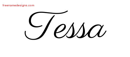 Classic Name Tattoo Designs Tessa Graphic Download