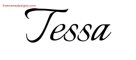Calligraphic Name Tattoo Designs Tessa Download Free