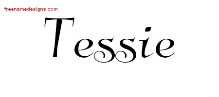 Elegant Name Tattoo Designs Tessie Free Graphic