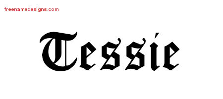 Blackletter Name Tattoo Designs Tessie Graphic Download