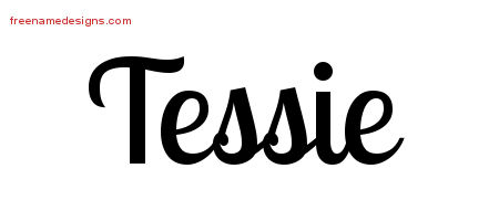 Handwritten Name Tattoo Designs Tessie Free Download
