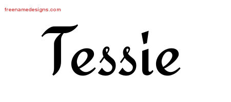 Calligraphic Stylish Name Tattoo Designs Tessie Download Free