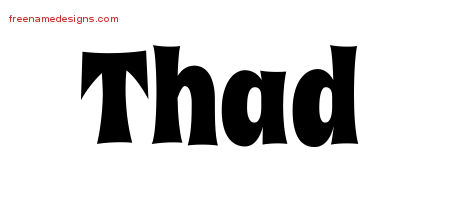 Groovy Name Tattoo Designs Thad Free
